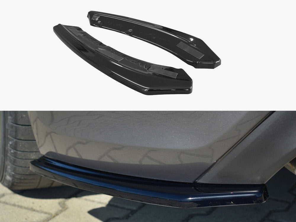 Maxton Design Rear Side Splitters Hyundai Genesis MK1 Coupe (2009-2012) - Carbon Look