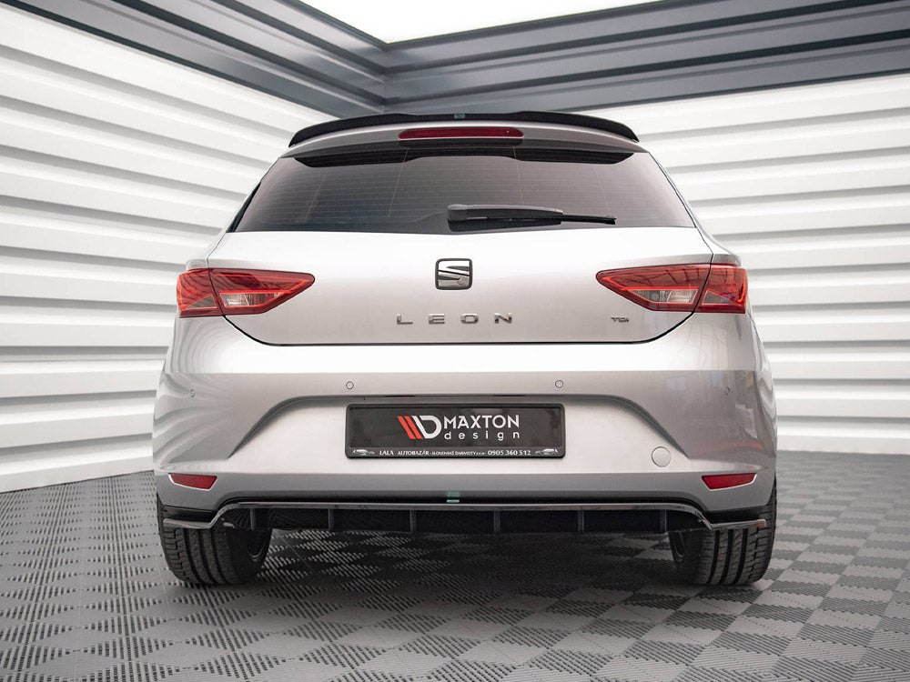 Maxton Design Rear Splitter (Vertical Bars) Seat Leon Hatchback Mk3