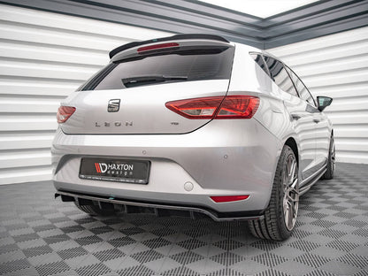 Maxton Design Rear Splitter (Vertical Bars) Seat Leon Hatchback Mk3