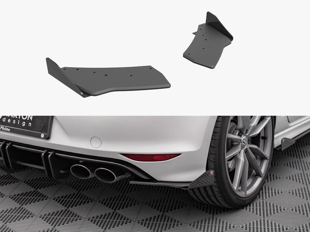 Maxton Design Street PRO Rear Side Splitters + Flaps VW Golf R Mk7