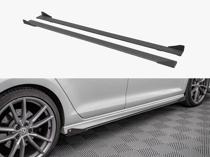 Maxton Design Street PRO Side Skirts Diffusers + Flaps VW Golf R Mk7