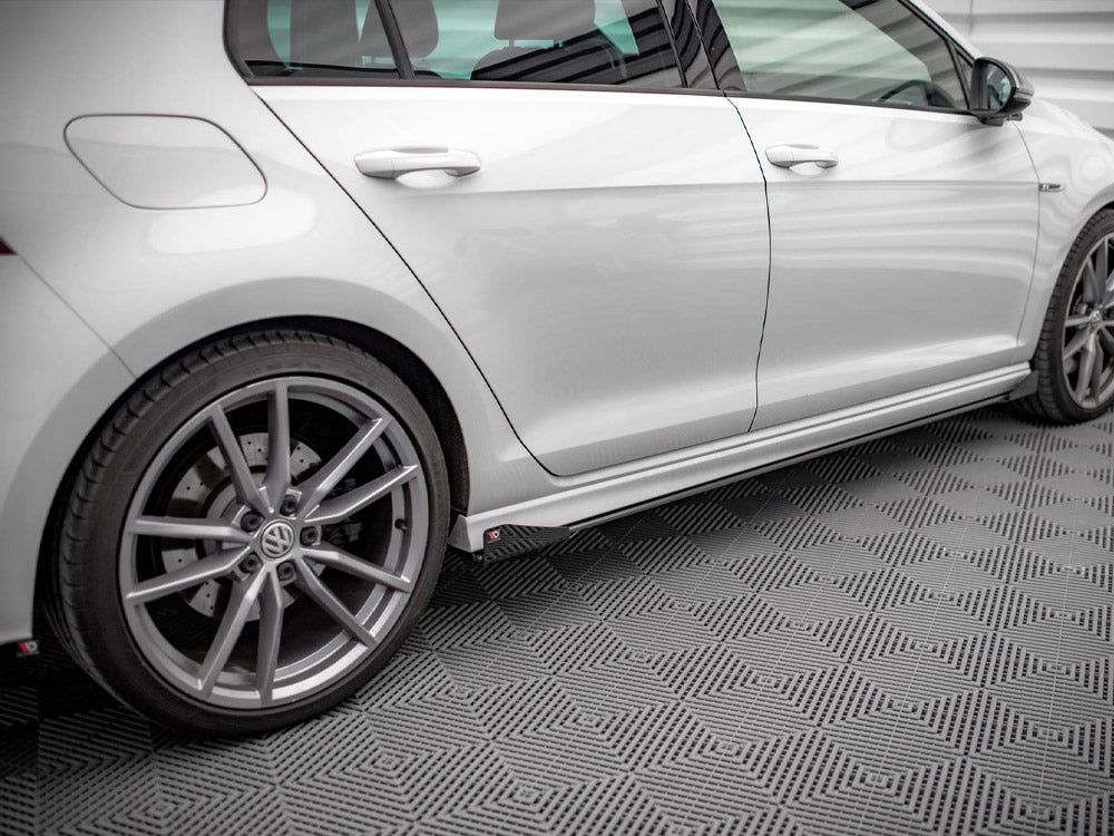 Maxton Design Street PRO Side Skirts Diffusers + Flaps VW Golf R Mk7
