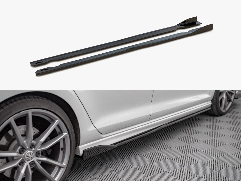 Maxton Design Side Skirts Diffusers V.2 VW Golf R / R-Line Mk7