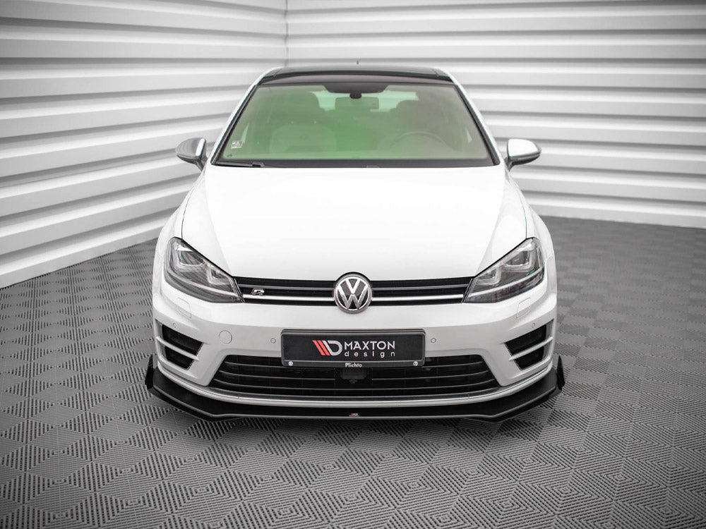 Maxton Design Street PRO Front Splitter V.1 + Flaps VW Golf R Mk7