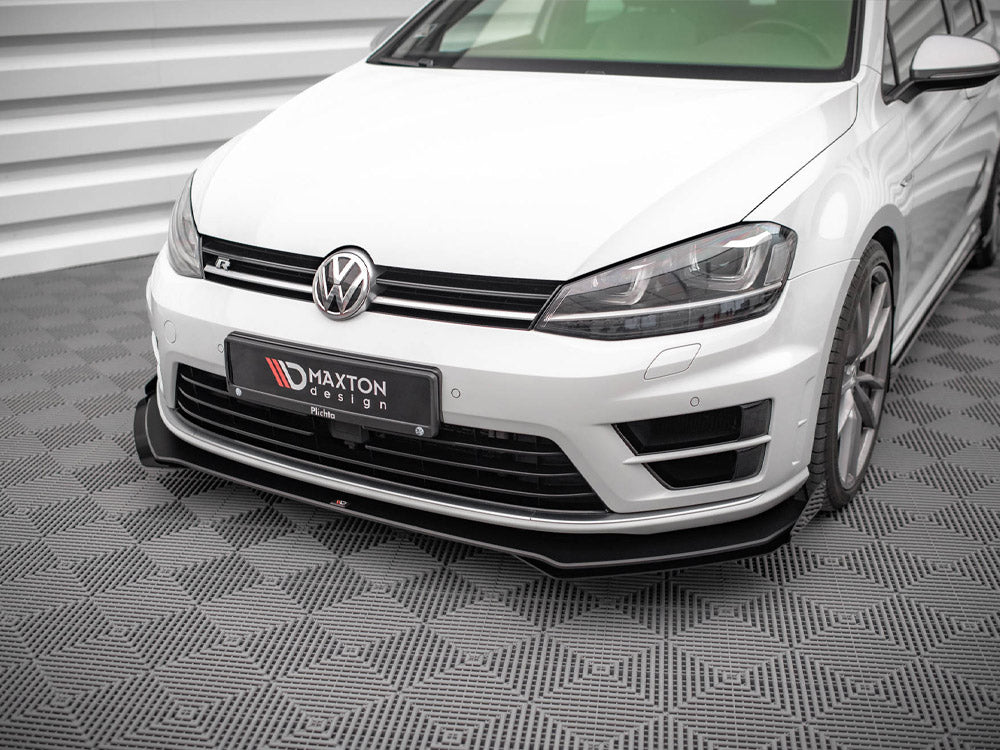 Maxton Design Street PRO Front Splitter V.1 + Flaps VW Golf R Mk7