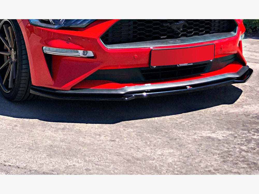 Maxton Design Front Splitter Ford Mustang Mk6 Facelift (2018-) - Carbon Look