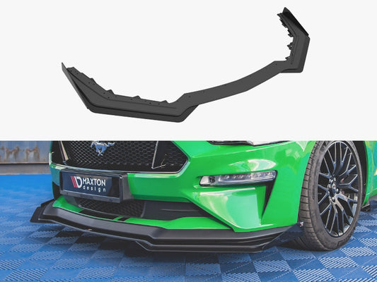 Maxton Design Street PRO Front Splitter V.1 + Flaps Ford Mustang GT Mk6 Facelift