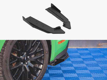 Maxton Design Street PRO Rear Side Splitters V.1 + Flaps Ford Mustang GT Mk6 Facelift