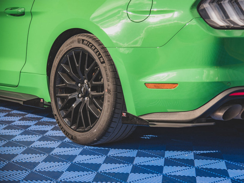 Maxton Design Street PRO Rear Side Splitters V.1 + Flaps Ford Mustang GT Mk6 Facelift