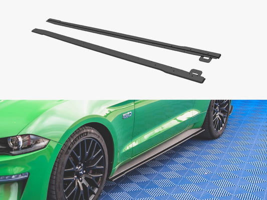 Maxton Design Street PRO Side Skirts Diffusers V.1 Ford Mustang GT Mk6 Facelift