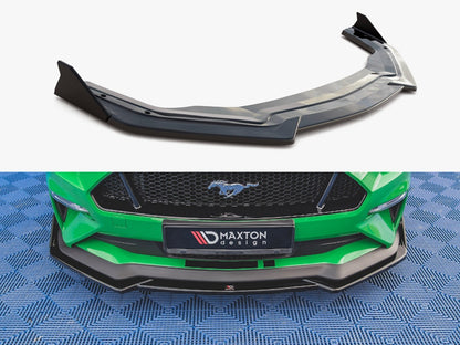Maxton Design Front Splitter V.1 + Flaps Ford Mustang GT Mk6 Facelift