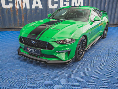 Maxton Design Front Splitter V.1 + Flaps Ford Mustang GT Mk6 Facelift