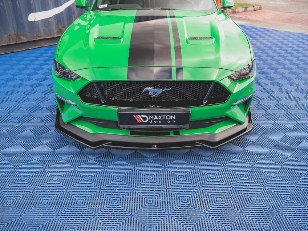 Maxton Design Front Splitter V.1 + Flaps Ford Mustang GT Mk6 Facelift