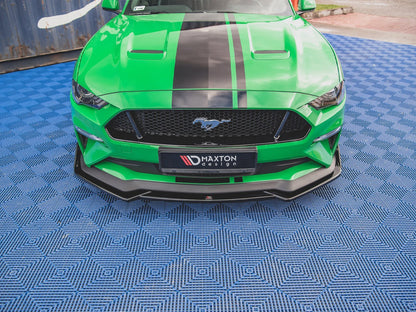 Maxton Design Front Splitter V.1 + Flaps Ford Mustang GT Mk6 Facelift