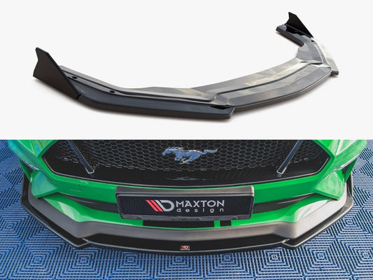 Maxton Design Front Splitter V.2 + Flaps Ford Mustang GT Mk6 Facelift