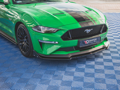 Maxton Design Front Splitter V.2 + Flaps Ford Mustang GT Mk6 Facelift