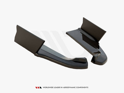 Maxton Design Rear Side Splitters V.1 + Flaps Ford Mustang GT Mk6 Facelift