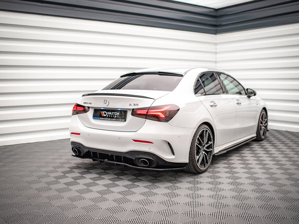 Maxton Design Rear Splitter (Vertical Bars) V.1 Mercedes A 35 AMG Sedan V177