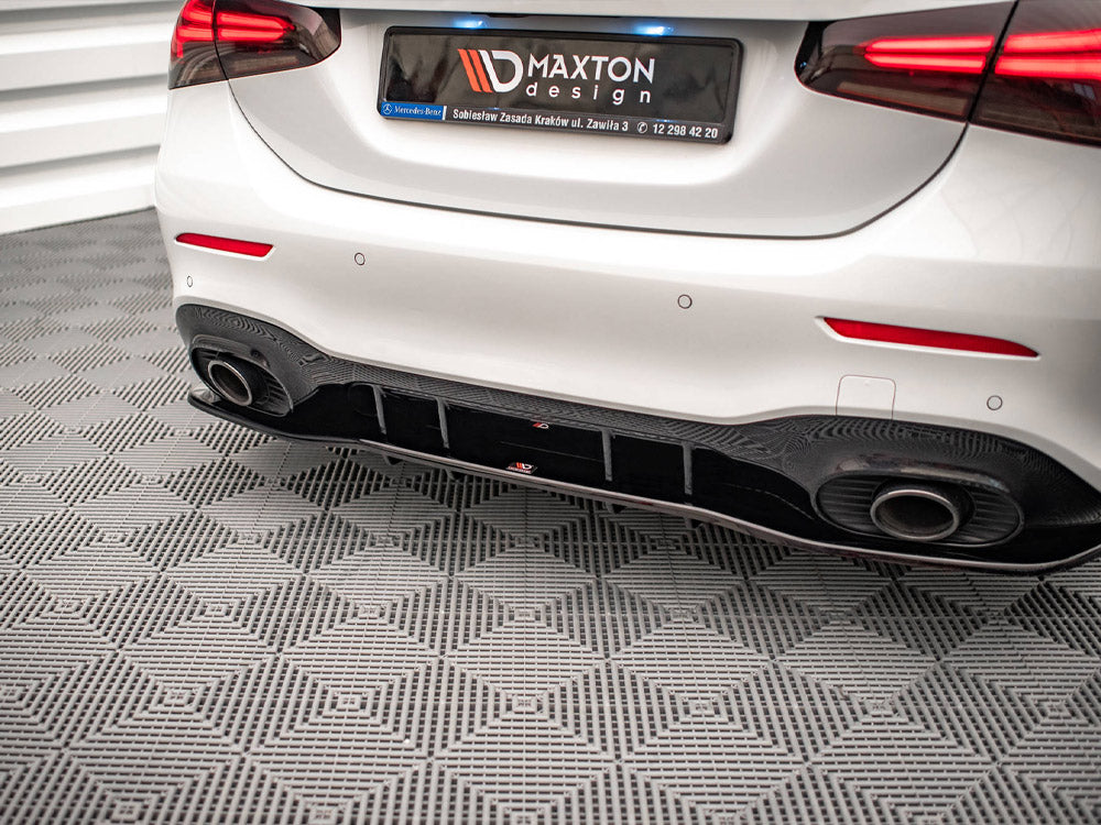 Maxton Design Rear Splitter (Vertical Bars) V.1 Mercedes A 35 AMG Sedan V177