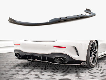 Maxton Design Rear Splitter (Vertical Bars) V.2 Mercedes A 35 AMG Sedan V177 - Textured