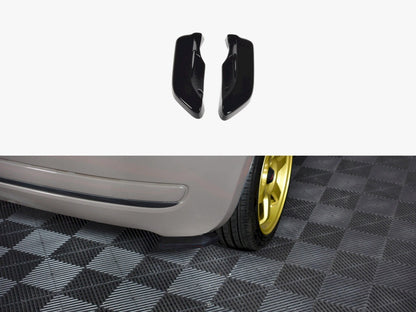 Maxton Design Rear Side Splitters Fiat 500 Pre-facelift (2007-2014) - Carbon Look
