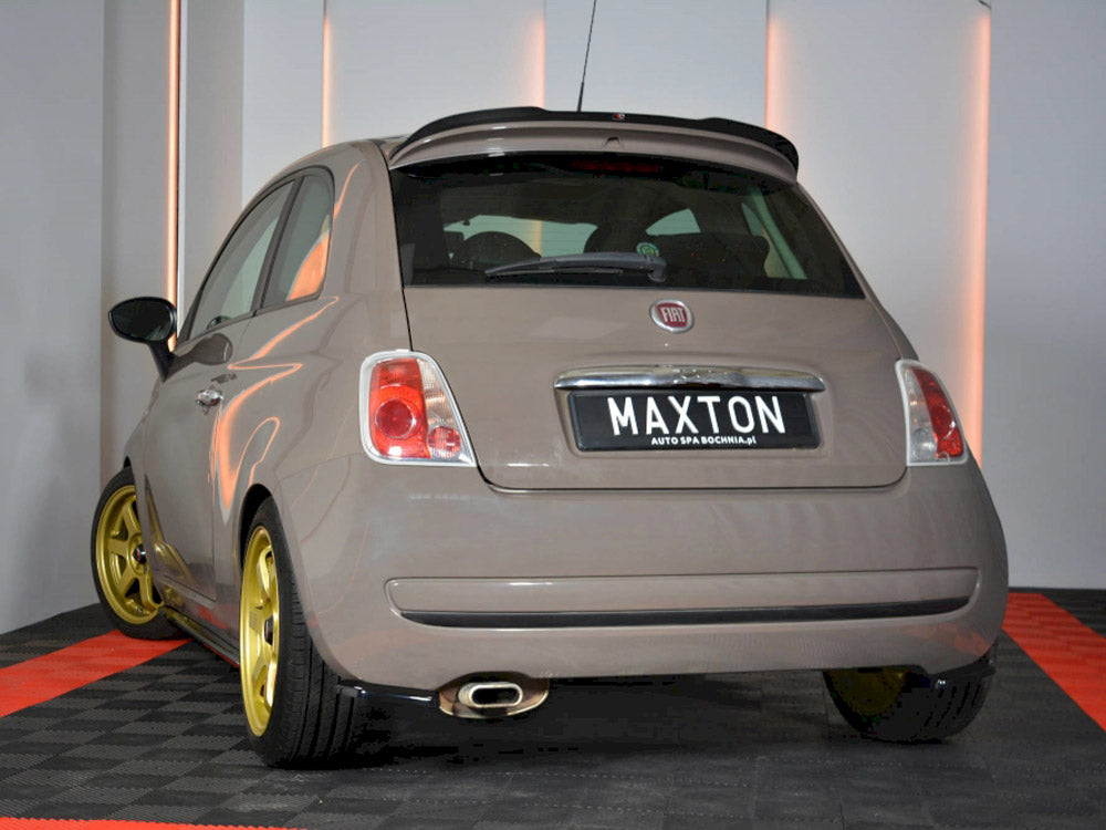Maxton Design Rear Side Splitters Fiat 500 Pre-facelift (2007-2014) - Carbon Look