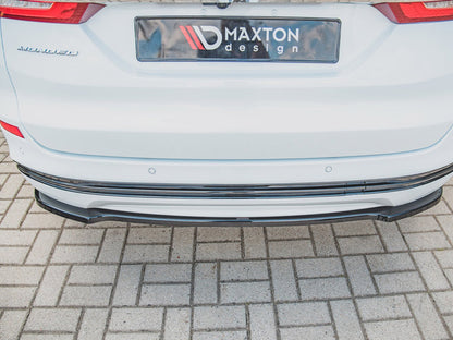 Maxton Design Central Rear Splitter Ford Mondeo Estate Platinum Mk5 Facelift - Textured