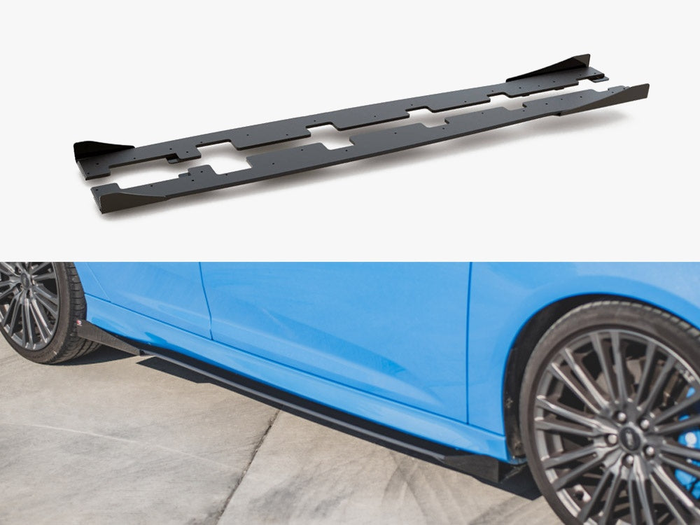 Maxton Design Street PRO Side Skirts Diffusers + Flaps Ford Focus RS Mk3