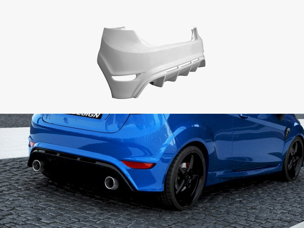 Maxton Design Rear Bumper Ford Fiesta MK 7 Pre-facelift & Facelift (Focus RS Look)