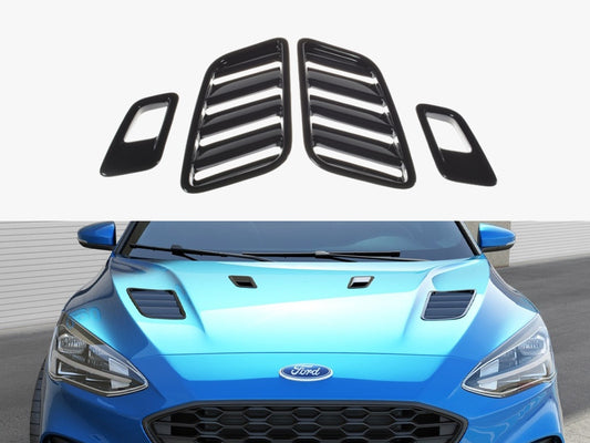 Maxton Design SET OF Bonnet Vents Ford Focus ST-Line / ST Mk4 - Carbon Look