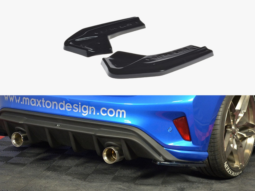 Maxton Design Rear Side Splitters V.2 Ford Focus ST-Line Mk4 - Carbon Look