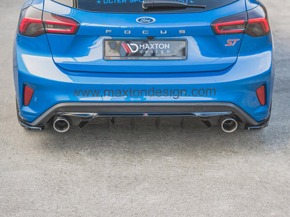 Maxton Design Rear Side Splitters Ford Focus MK4 ST (2019-) - Carbon Look