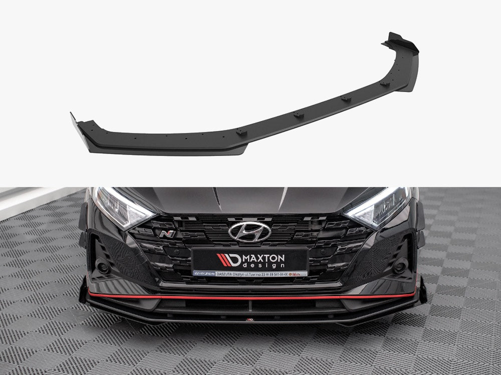 Maxton Design Street PRO Front Splitter V.1 + Flaps Hyundai I20 N Mk3