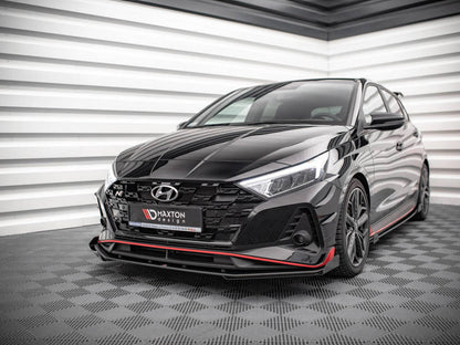 Maxton Design Street PRO Front Splitter V.1 + Flaps Hyundai I20 N Mk3