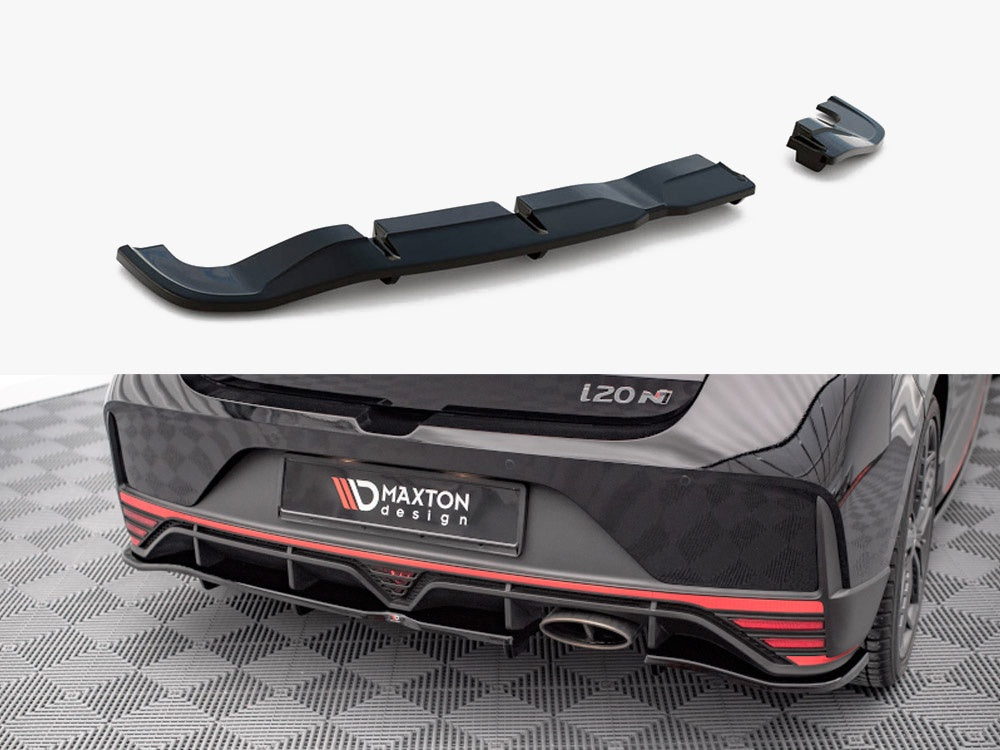 Maxton Design Central Rear Splitter (Vertical Bars) Hyundai I20 N Mk3