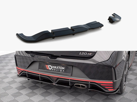 Maxton Design Central Rear Splitter (Vertical Bars) Hyundai I20 N Mk3