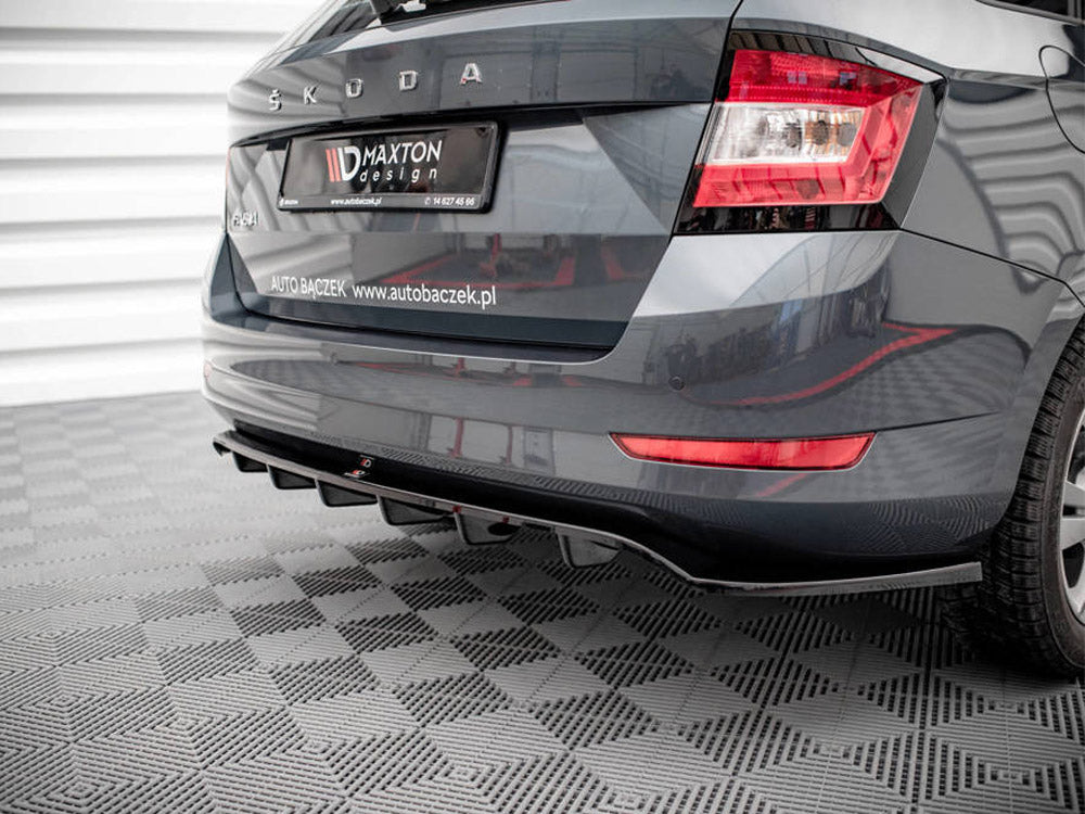 Maxton Design Rear Splitter (Vertical Bars) Skoda Fabia Estate Mk3 Facelift