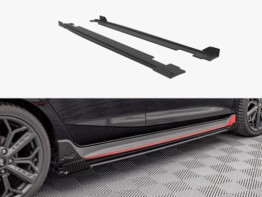Maxton Design Street PRO Side Skirts Diffusers + Flaps Hyundai I20 N Mk3
