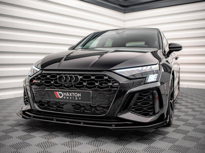Maxton Design Street PRO Front Splitter V.1 + Flaps Audi RS3 8Y