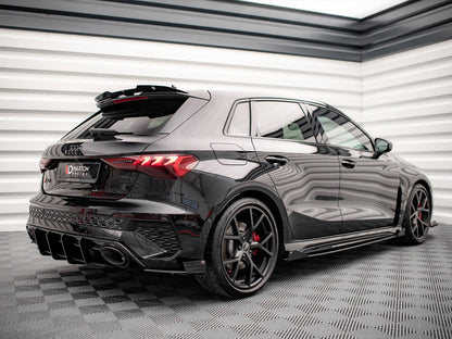 Maxton Design Street PRO Rear Side Splitters + Flaps Audi RS3 Sportback 8Y