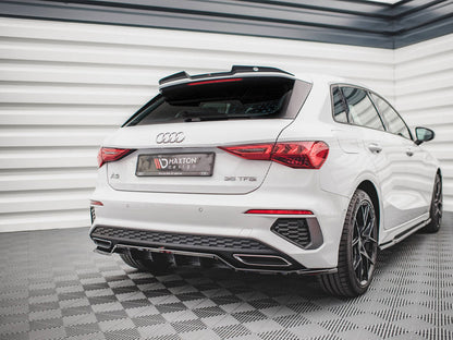 Maxton Design Rear Splitter (Vertical Bars) Audi A3 S-Line Sportback 8Y