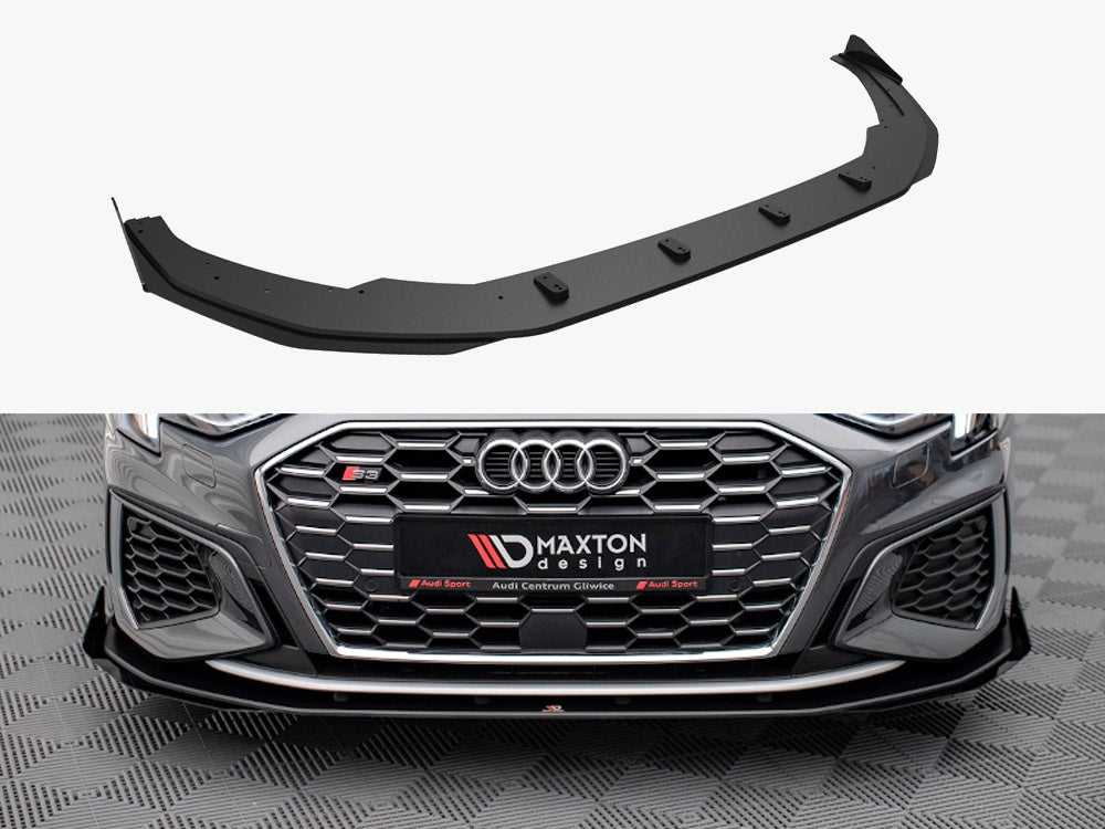 Maxton Design Street PRO Front Splitter V.1 + Flaps Audi S3 / A3 S-Line 8Y
