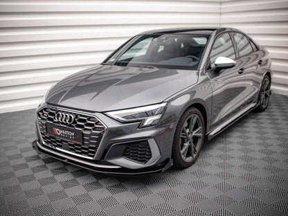 Maxton Design Street PRO Front Splitter V.1 + Flaps Audi S3 / A3 S-Line 8Y