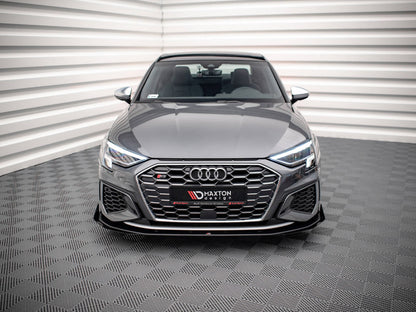 Maxton Design Street PRO Front Splitter V.1 + Flaps Audi S3 / A3 S-Line 8Y