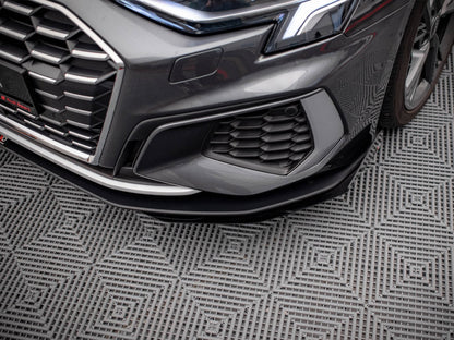 Maxton Design Street PRO Front Splitter V.1 + Flaps Audi S3 / A3 S-Line 8Y