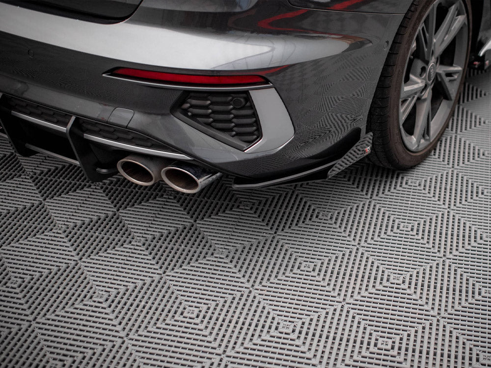 Maxton Design Street PRO Rear Side Splitters + Flaps Audi S3 Sedan 8Y