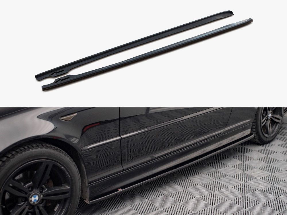 Maxton Design Side Skirts Diffusers V.2 Bmw 3 Coupe M-pack E46 (1999-2005)