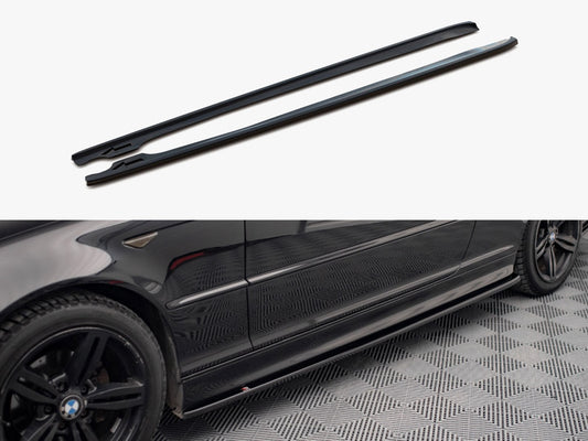 Maxton Design Side Skirts Diffusers V.2 Bmw 3 Coupe M-pack E46 (1999-2005)
