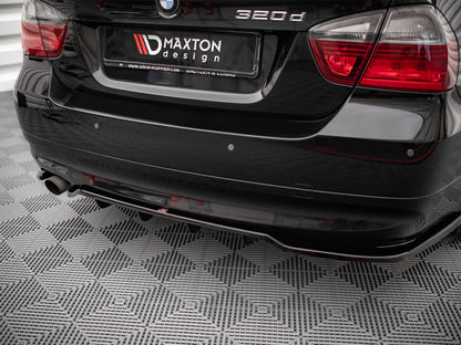 Maxton Design Central Rear Splitter (Vertical Bars) BMW 3 Sedan E90