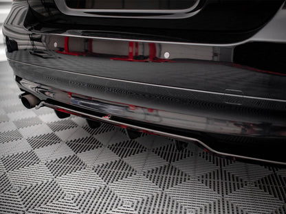 Maxton Design Central Rear Splitter (Vertical Bars) BMW 3 Sedan E90